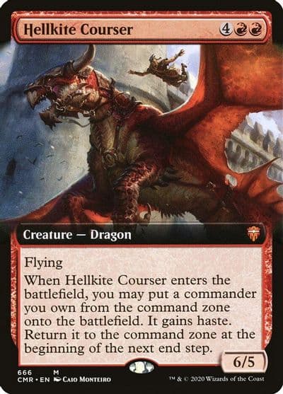 Hellkite Courser Extended Art Commander Legends Magic card