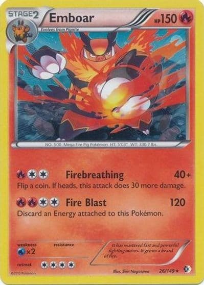 Emboar (Cosmos Holo) Blister Exclusives Pokemon card