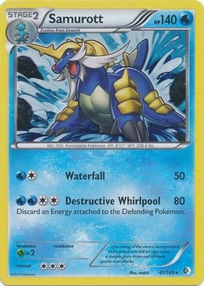 Samurott (Cosmos Holo) Blister Exclusives Pokemon card