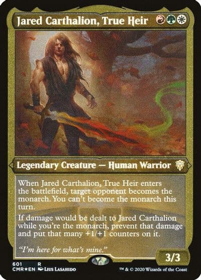Jared Carthalion True Heir Foil Etched Commander Legends Magic card