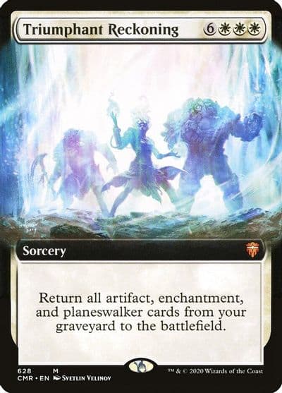 Triumphant Reckoning Extended Art Commander Legends Magic card
