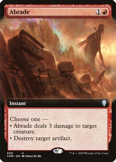 Abrade Extended Art Commander Legends Magic card