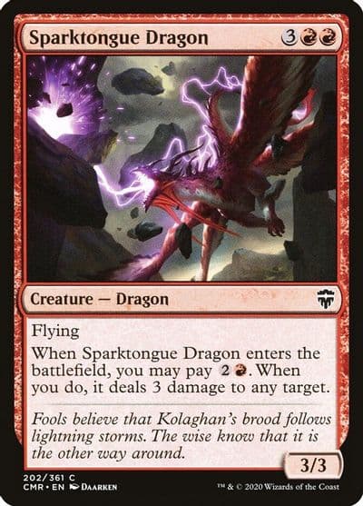 Sparktongue Dragon Commander Legends Magic card