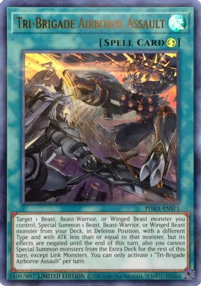 Tri Brigade Airborne Assault UR PHRA ENSP1 Phantom Rage Yu-Gi-Oh! card