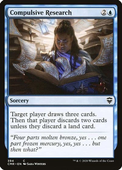 Compulsive Research Commander Legends Magic card