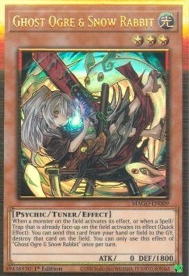 Ghost Ogre and Snow Rabbit Alternate Art Maximum Gold Yu-Gi-Oh! card