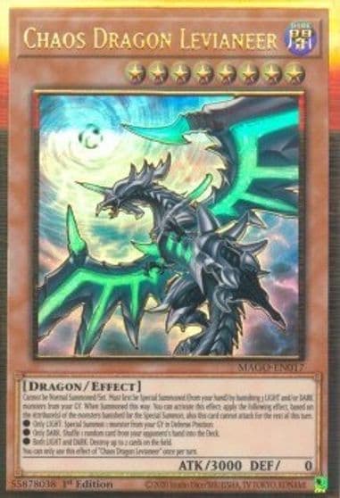 Chaos Dragon Levianeer Alternate Art Maximum Gold Yu-Gi-Oh! card
