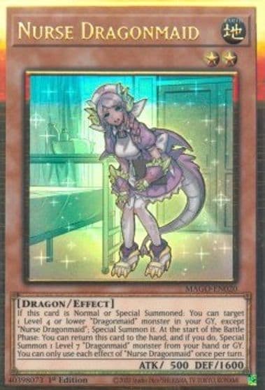 Nurse Dragonmaid Maximum Gold Yu-Gi-Oh! card