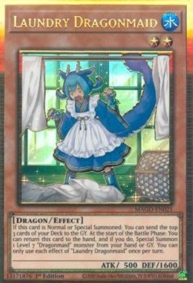 Laundry Dragonmaid Maximum Gold Yu-Gi-Oh! card