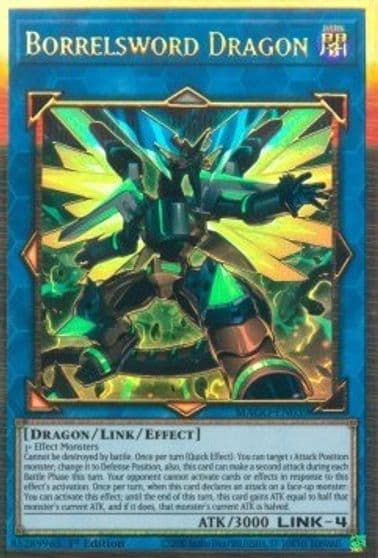 Borrelsword Dragon Alternate Art Maximum Gold Yu-Gi-Oh! card