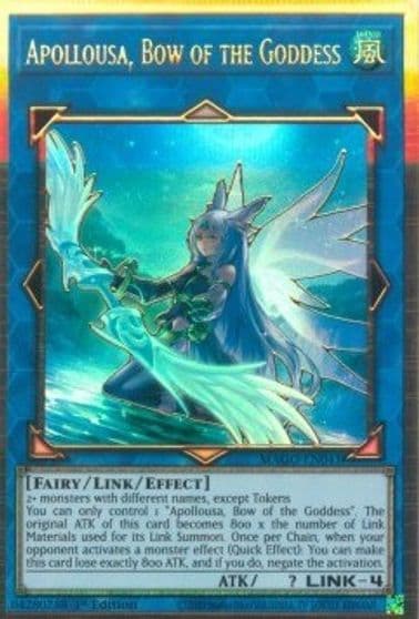Apollousa Bow of the Goddess Alternate Art Maximum Gold Yu-Gi-Oh! card