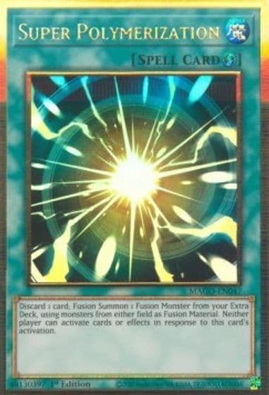 Super Polymerization Maximum Gold Yu-Gi-Oh! card