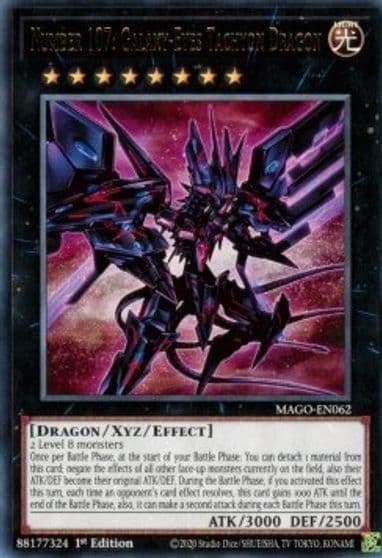 Number 107 Galaxy Eyes Tachyon Dragon Maximum Gold Yu-Gi-Oh! card