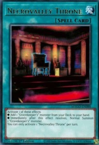 Necrovalley Throne Maximum Gold Yu-Gi-Oh! card