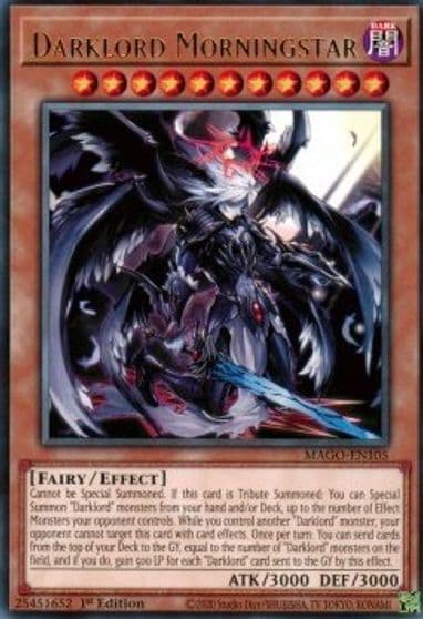 Darklord Morningstar Maximum Gold Yu-Gi-Oh! card