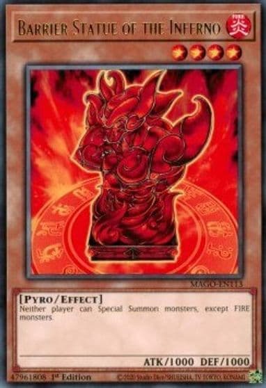 Barrier Statue of the Inferno Maximum Gold Yu-Gi-Oh! card