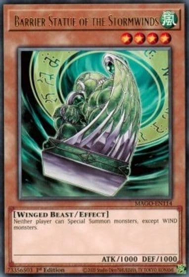 Barrier Statue of the Stormwinds Maximum Gold Yu-Gi-Oh! card