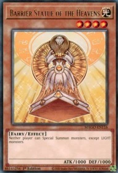 Barrier Statue of the Heavens Maximum Gold Yu-Gi-Oh! card