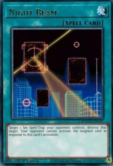 Night Beam Maximum Gold Yu-Gi-Oh! card