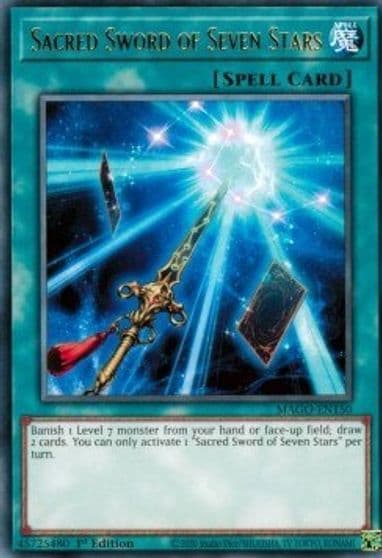 Sacred Sword of Seven Stars Maximum Gold Yu-Gi-Oh! card
