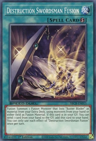 Destruction Swordsman Fusion Speed Duel: Battle City Box Yu-Gi-Oh! card