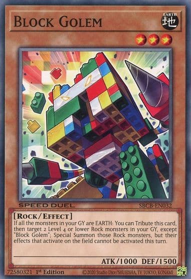 Block Golem Speed Duel: Battle City Box Yu-Gi-Oh! card