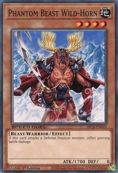 Phantom Beast Wild Horn Speed Duel: Battle City Box Yu-Gi-Oh! card