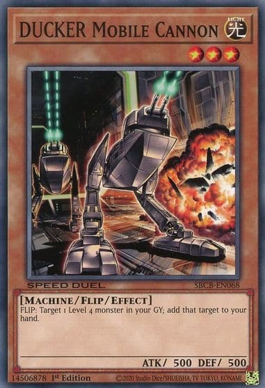 DUCKER Mobile Cannon Speed Duel: Battle City Box Yu-Gi-Oh! card