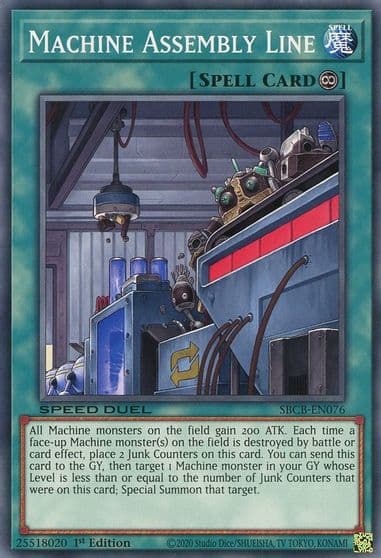 Machine Assembly Line Speed Duel: Battle City Box Yu-Gi-Oh! card