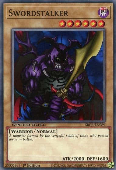 Swordstalker Speed Duel: Battle City Box Yu-Gi-Oh! card
