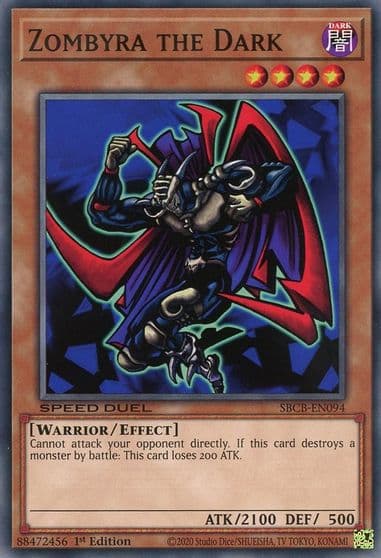 Zombyra the Dark Speed Duel: Battle City Box Yu-Gi-Oh! card