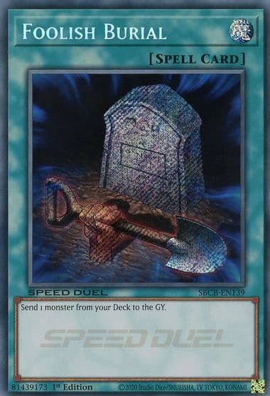 Foolish Burial Secret Speed Duel: Battle City Box Yu-Gi-Oh! card