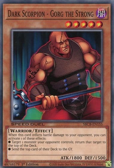 Dark Scorpion Gorg the Strong Speed Duel: Battle City Box Yu-Gi-Oh! card