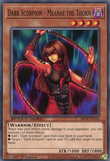 Dark Scorpion Meanae the Thorn Speed Duel: Battle City Box Yu-Gi-Oh! card