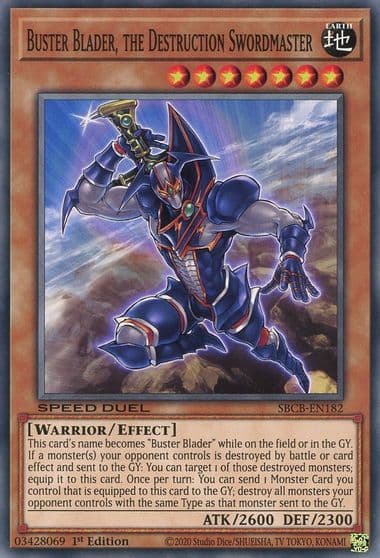 Buster Blader the Destruction Swordmaster Speed Duel: Battle City Box Yu-Gi-Oh! card