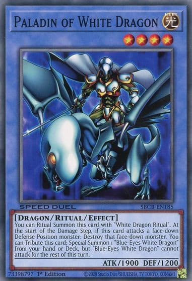 Paladin of White Dragon Speed Duel: Battle City Box Yu-Gi-Oh! card