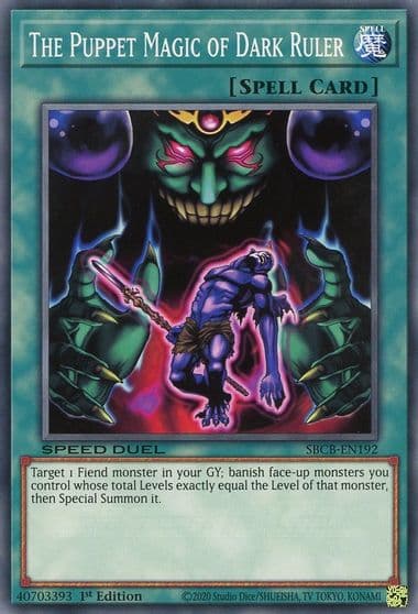 The Puppet Magic of Dark Ruler Speed Duel: Battle City Box Yu-Gi-Oh! card