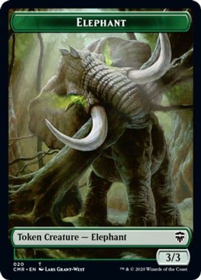 Elephant Soldier Double Sided Token Commander Legends Magic card