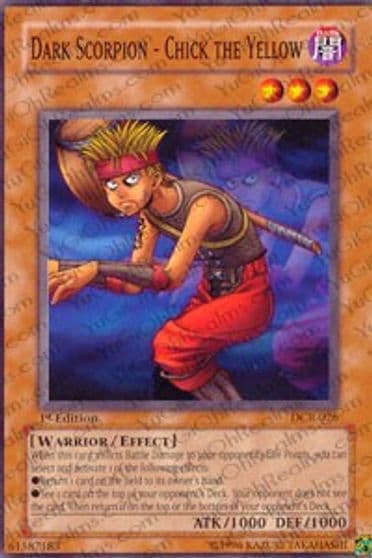 Dark Scorpion Chick the Yellow Dark Crisis Yu-Gi-Oh! card