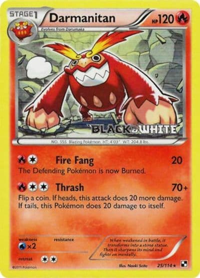 Darmanitan (Prerelease) Black and White Promos Pokemon card