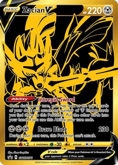 Zacian V - SWSH076 SWSH: Sword & Shield Promo Cards Pokemon card