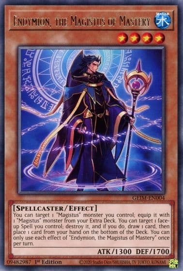 Endymion the Magistus of Mastery Genesis Impact Yu-Gi-Oh! card