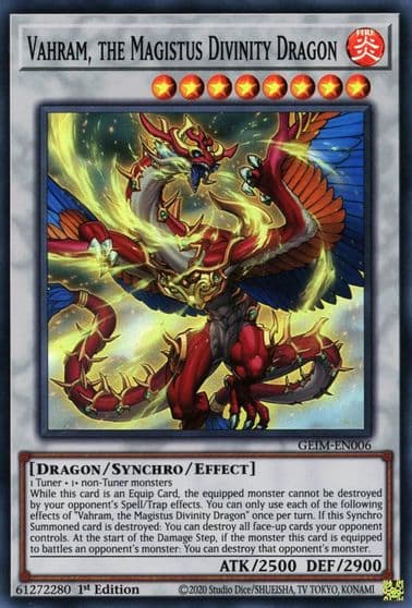 Vahram the Magistus Divinity Dragon Genesis Impact Yu-Gi-Oh! card