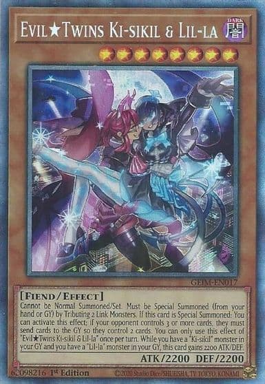 Evil Twins Ki sikil and Lil la CR Genesis Impact Yu-Gi-Oh! card