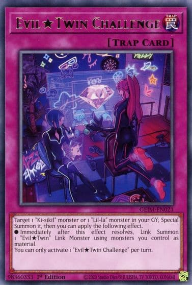 Evil Twin Challenge Genesis Impact Yu-Gi-Oh! card
