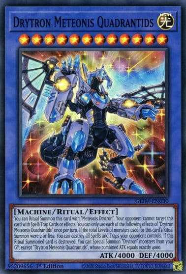 Drytron Meteonis Quadrantids Genesis Impact Yu-Gi-Oh! card