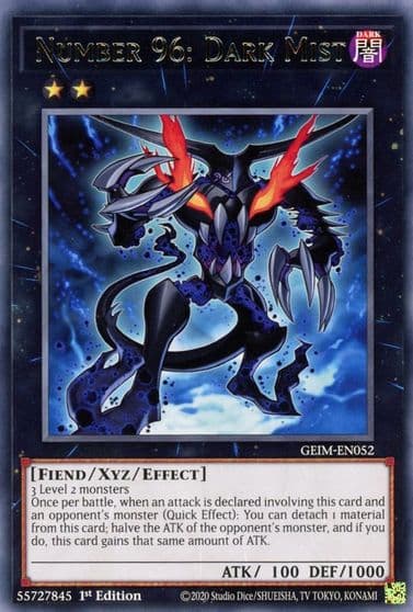Number 96 Dark Mist Genesis Impact Yu-Gi-Oh! card