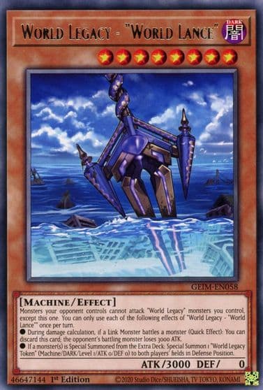 World Legacy World Lance Genesis Impact Yu-Gi-Oh! card