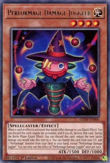 Performage Damage Juggler Genesis Impact Yu-Gi-Oh! card