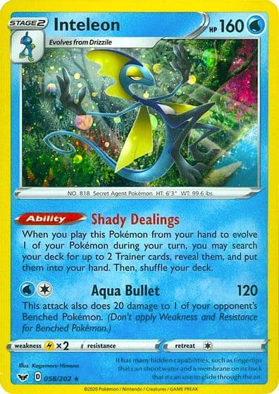 Inteleon (Cosmos Holo) Miscellaneous Cards & Products Pokemon card